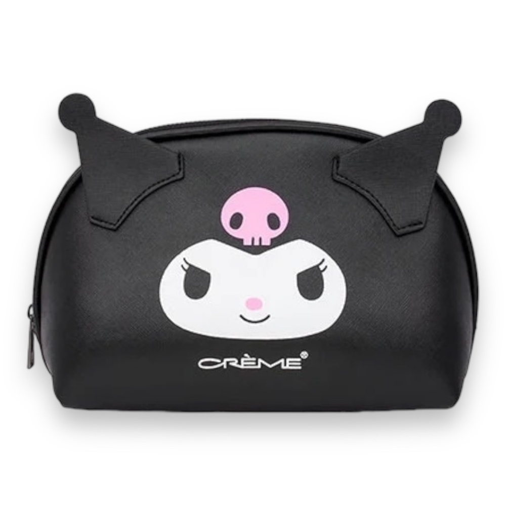 NEW The Creme Shop x Sanrio Kuromi Kawaii Makeup Bag Faux Leather Cosmetic Pouch